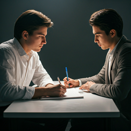 Two pre-nursing students planning course sequence and exam preparation at a study table.